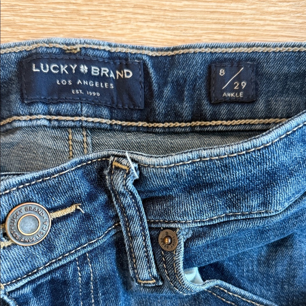 Lucky Brand Women's Low Rise Lolita Skinny Jean - Dark Blue - Picture 3 of 4
